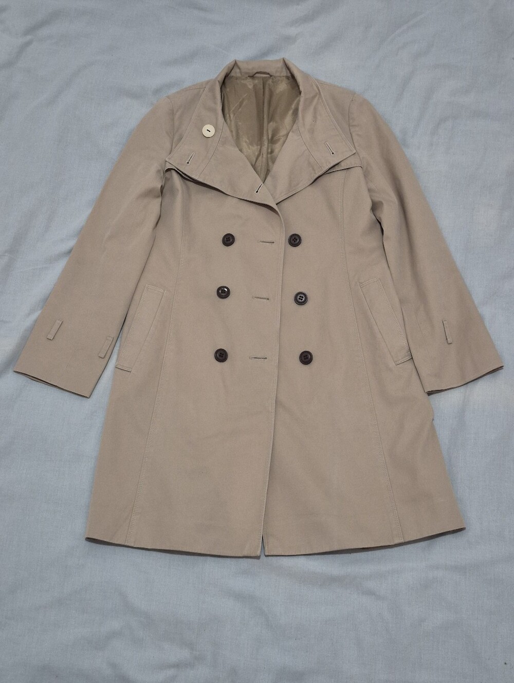 Anayi Women's Double-Breasted Trench Coat - Beige Taupe